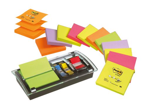 Dispensador bloco de notas adesivas post-it + dispensador de index , Post-it , 46765 , 3134375455619